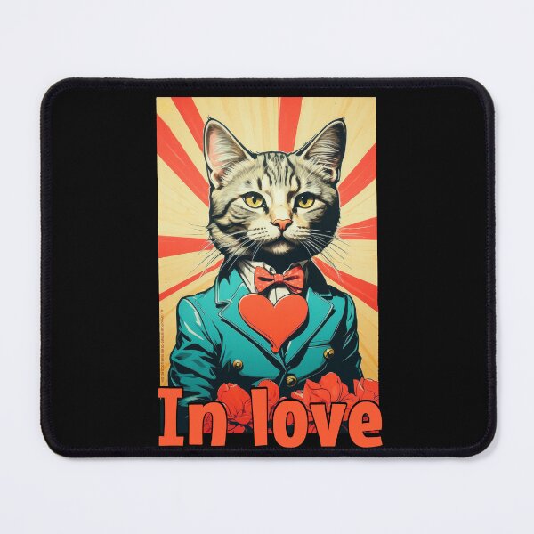 Item preview, cat in love designed and sold by DiscoKiss - Quality printing guaranteed..