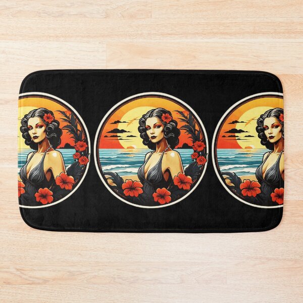 Item preview, Goth Vampire Lady by the Sea with Hawaiian Orchids designed and sold by NautiChic.