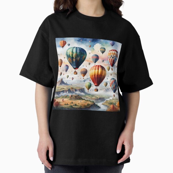Hot Air Balloons Oversized T-Shirt