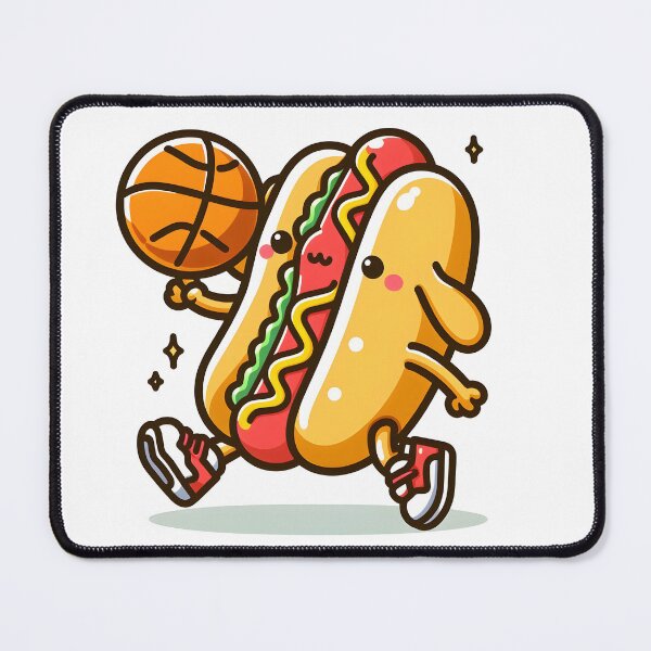 Item preview, Kawaii Hot Dog With Basketball designed and sold by CanvasCutie.