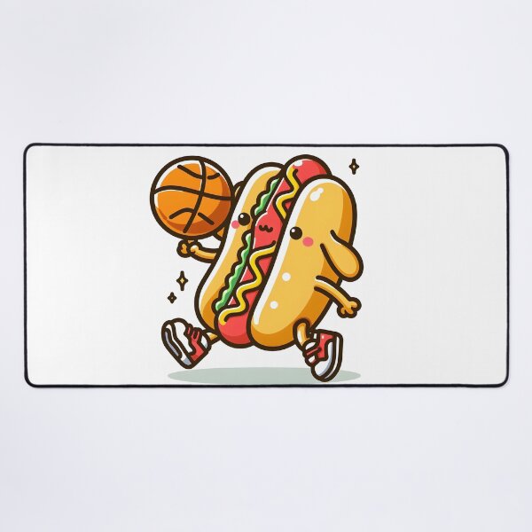 Item preview, Kawaii Hot Dog With Basketball designed and sold by CanvasCutie.