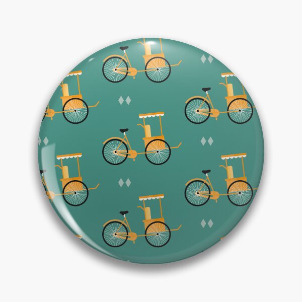 Item preview, Rickshaws on blue designed and sold by reneesillus.