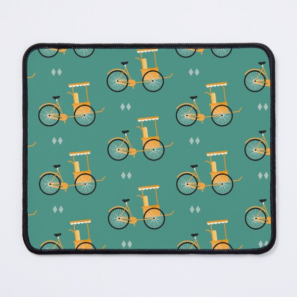 Item preview, Rickshaws on blue designed and sold by reneesillus.