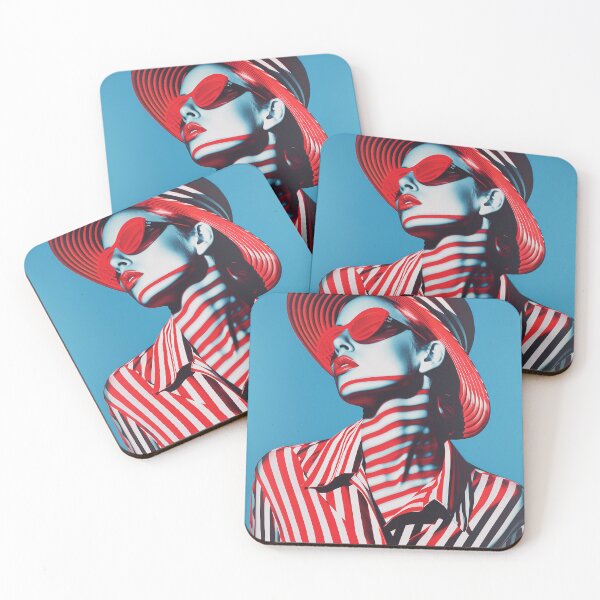 Item preview, High Contrast striped woman designed and sold by 33wolvesdesigns.