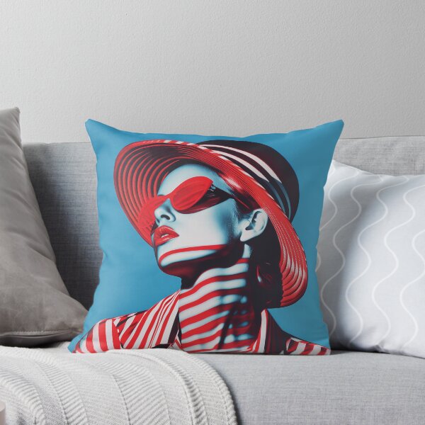 Item preview, High Contrast striped woman designed and sold by 33wolvesdesigns.