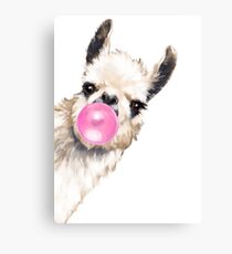 Lienzo Sneaky Llama con Bubble Gum