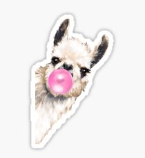 Pegatina Sneaky Llama con Bubble Gum