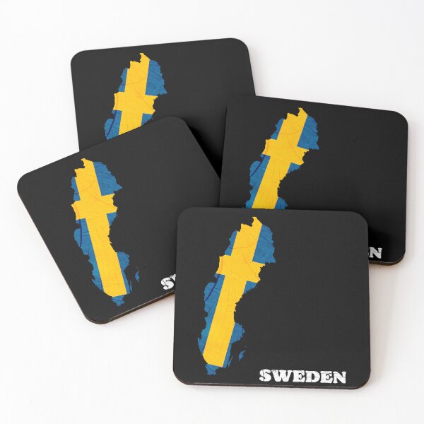 Item preview, Sweden Flag Map Wood Effect designed and sold by Blok45.
