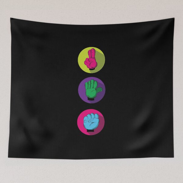 Item preview, Rock Scissors Paper Rave Hands V2 designed and sold by TeeTimeGuys.