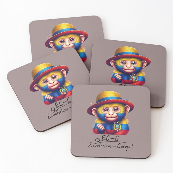Item preview, Mono Ecuadorian with sombrero and colors of Ecuador designed and sold by Alva-Allatino.