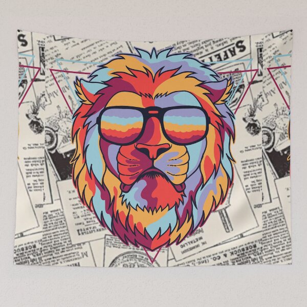 Item preview, Lion t-shirts, nature t-shirts, cute wild animal t-shirts, vintage style t-shirts. ,newspaper designed and sold by BeYourself1993.