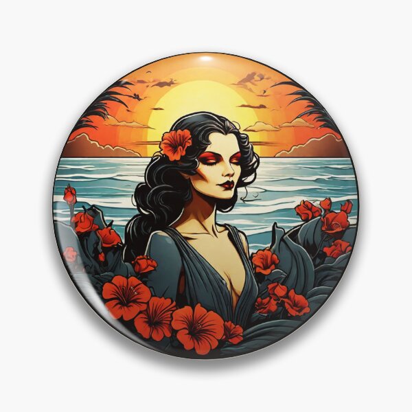 Item preview, Hawaii Vampire by the Ocean with Crimson Red Orchids designed and sold by NautiChic.