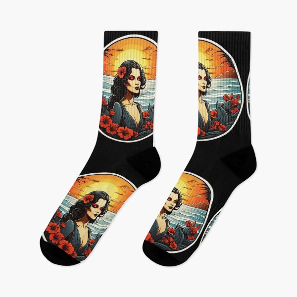 Item preview, Hawaii Vampire by the Ocean with Crimson Red Orchids designed and sold by NautiChic.