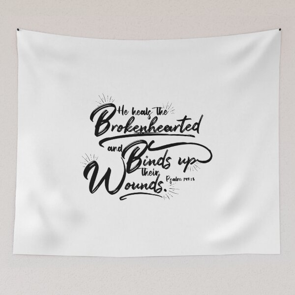 Item preview, Psalm 147:3,Bible verse, Christian Faith designed and sold by PrintMystique.