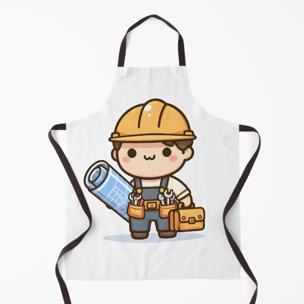 Item preview, Kawaii Architect With Building Hat designed and sold by CanvasCutie.