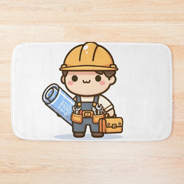 Item preview, Kawaii Architect With Building Hat designed and sold by CanvasCutie.
