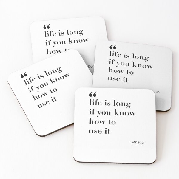 Item preview, Long Life Stoic Quote Wallpaper Seneca Motivational Inspirational Modern Wall Art Home Decor Minimalist Clear designed and sold by Lichtbildfang.