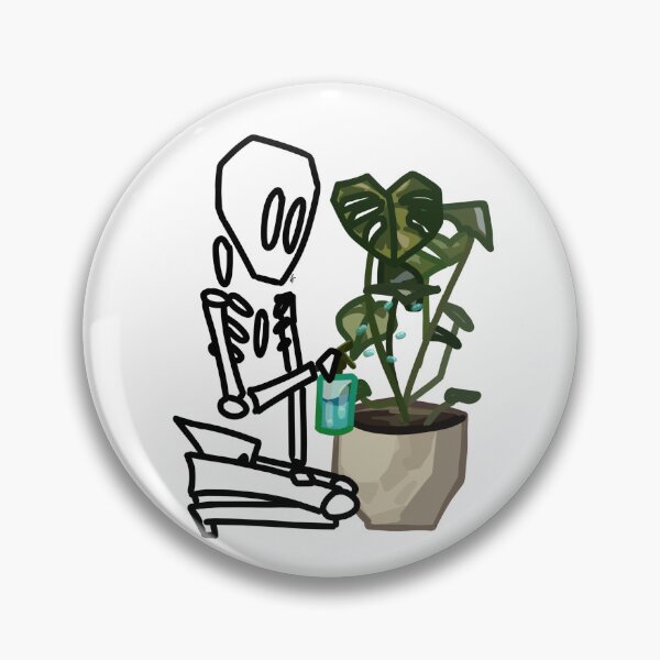 Item preview, #025 Skeleton Watering Plants designed and sold by Jasmine Froley.