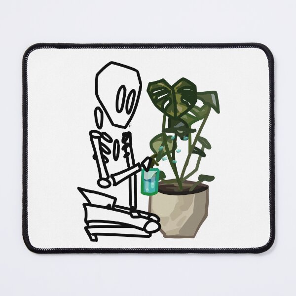 Item preview, #025 Skeleton Watering Plants designed and sold by Jasmine Froley.