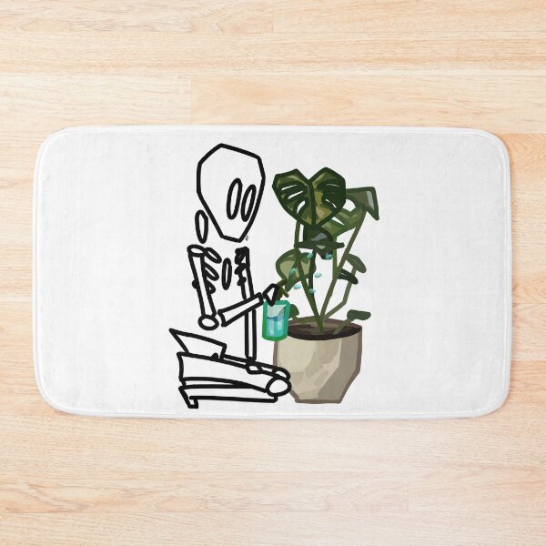 Item preview, #025 Skeleton Watering Plants designed and sold by Jasmine Froley.