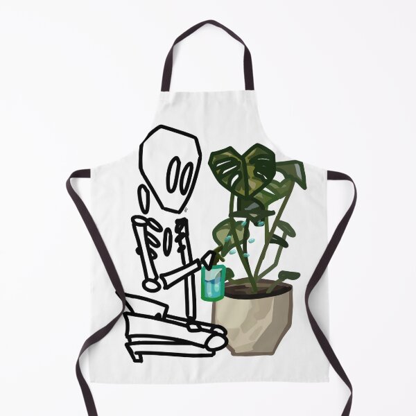 Item preview, #025 Skeleton Watering Plants designed and sold by Jasmine Froley.