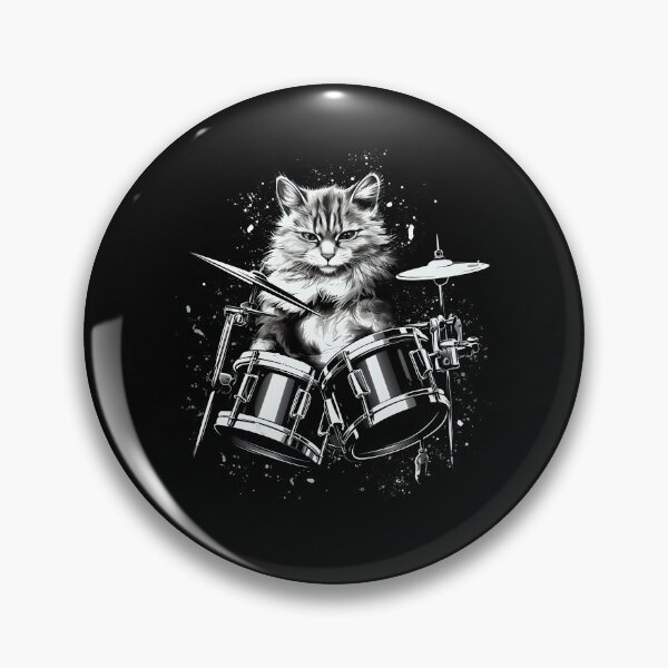 Item preview, Drummer cat drums designed and sold by DerSenat.