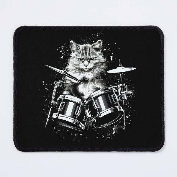 Item preview, Drummer cat drums designed and sold by DerSenat.