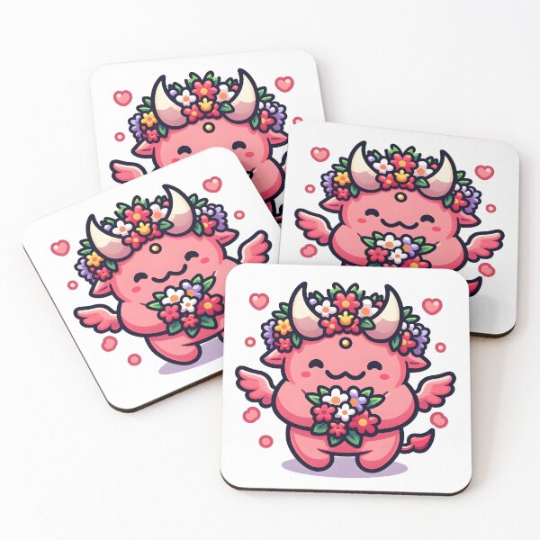 Item preview, Kawaii Buoyant Demon: Wearing A Flower Crown designed and sold by CanvasCutie.