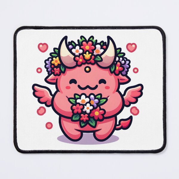 Item preview, Kawaii Buoyant Demon: Wearing A Flower Crown designed and sold by CanvasCutie.