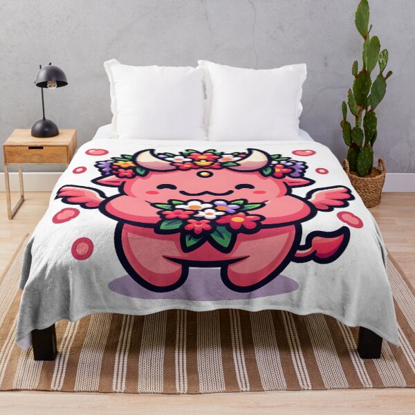 Item preview, Kawaii Buoyant Demon: Wearing A Flower Crown designed and sold by CanvasCutie.