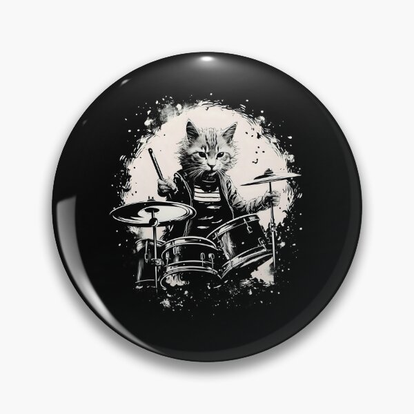 Item preview, Drummer cat drums designed and sold by DerSenat.