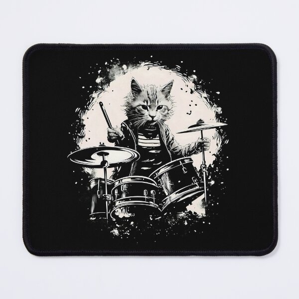 Item preview, Drummer cat drums designed and sold by DerSenat.