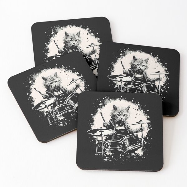 Item preview, Drummer cat drums designed and sold by DerSenat.