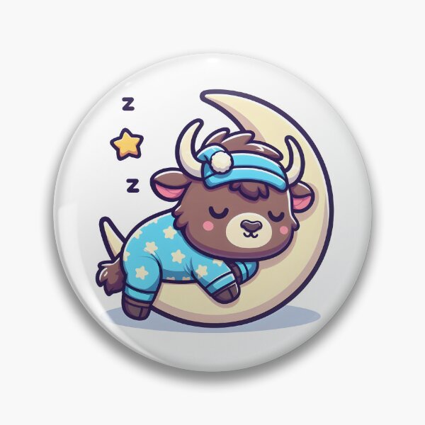 Item preview, Kawaii Bison With Pajamas designed and sold by CanvasCutie.