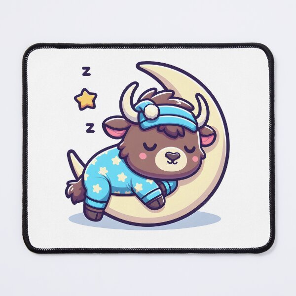 Item preview, Kawaii Bison With Pajamas designed and sold by CanvasCutie.