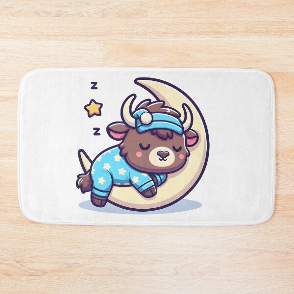 Item preview, Kawaii Bison With Pajamas designed and sold by CanvasCutie.