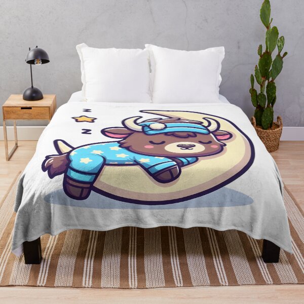 Item preview, Kawaii Bison With Pajamas designed and sold by CanvasCutie.
