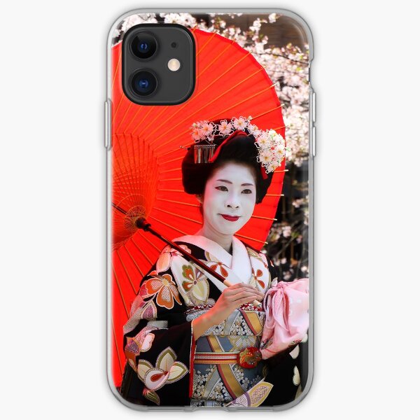 Red umbrella iPhone Soft Case