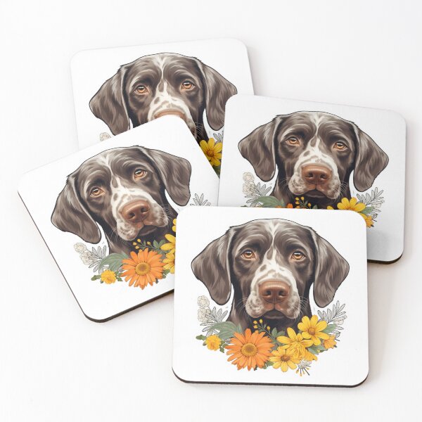 Artikelvorschau, Süße Blume Deutscher Kurzhaar Vorstehhund Mama Papa Schutzengel Bester Freund Hundepfote entworfen und verkauft von SMARTKIT  DESIGNAGENCY.