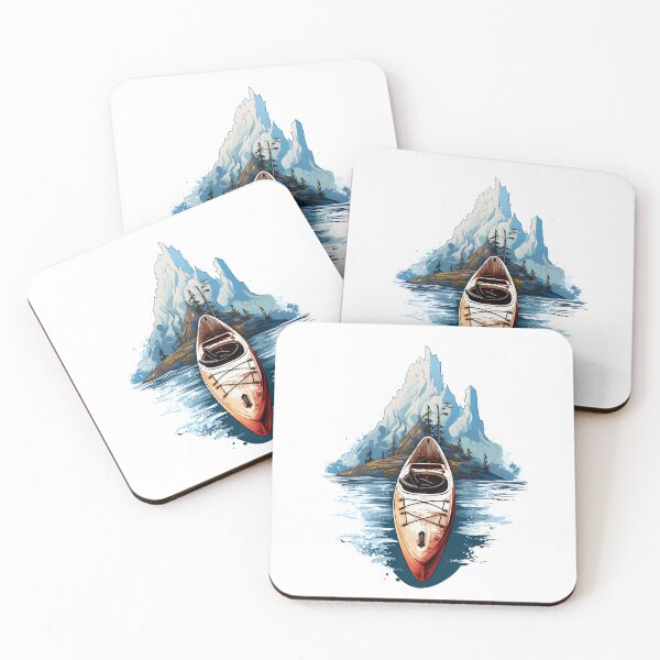 Item preview, Kayak with mountains designed and sold by DerSenat.