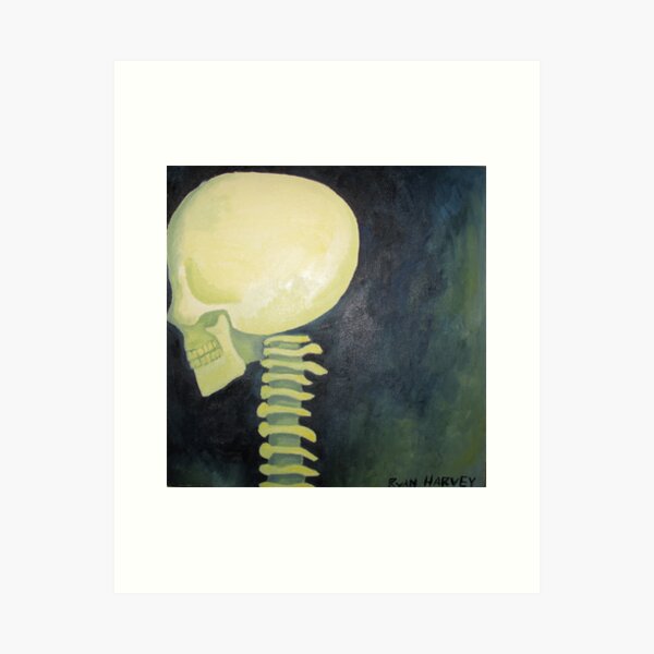 Skull and Spinal Cord Art Print