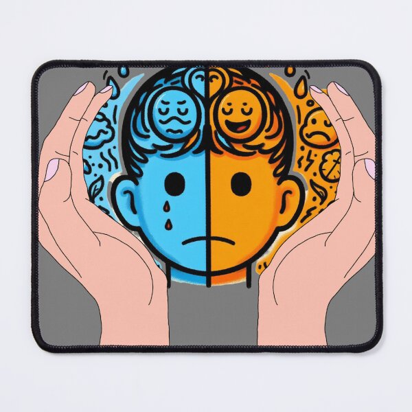 Item preview, 2 emotional boys, mental health, 2 hands supporting designed and sold by MigWhimsy.