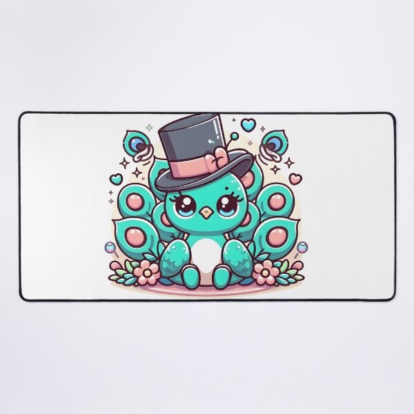 Item preview, Kawaii Peacock With A Top Hat designed and sold by CanvasCutie.