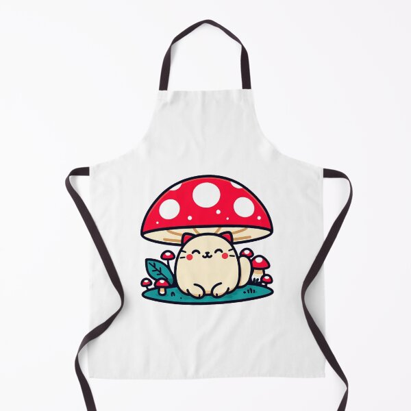 Item preview, Big cat and mushrooms designed and sold by RetroPop23.