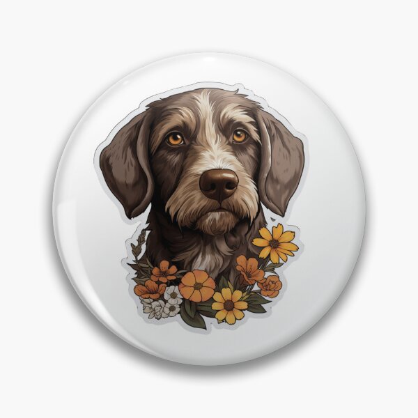 Item preview, Cute Flower German Wirehaired Pointer Mom Dad Guardian Angel Best Friend Doggie Paw designed and sold by SMARTKIT  DESIGNAGENCY.