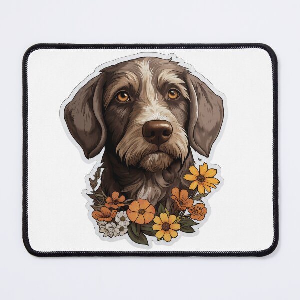 Item preview, Cute Flower German Wirehaired Pointer Mom Dad Guardian Angel Best Friend Doggie Paw designed and sold by SMARTKIT DESIGNAGENCY.
