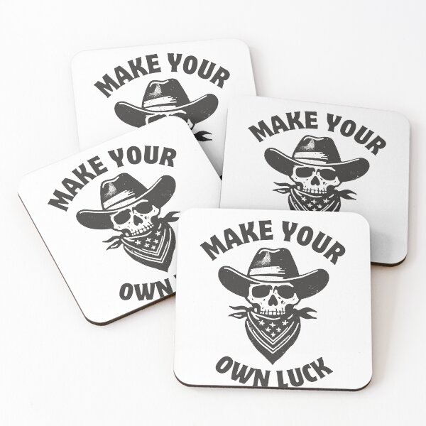 Item preview, Make Your Own Luck Skull Cowboy designed and sold by Hobsquable.