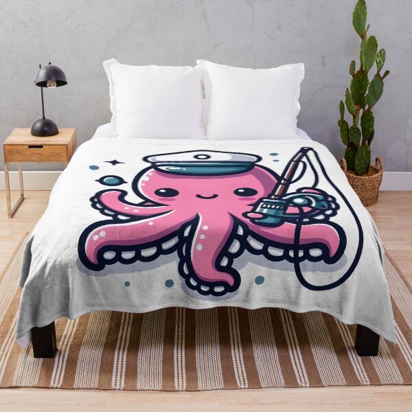 Item preview, Kawaii Octopus: A Fishing Hat designed and sold by CanvasCutie.