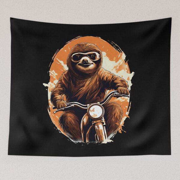 Item preview, Sloth rides a motorcycle designed and sold by DerSenat.