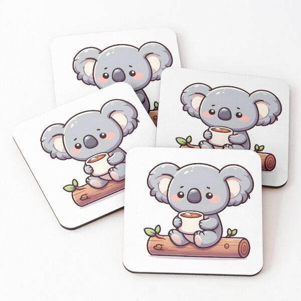 Item preview, Kawaii Koala: Holding A Cup Of Tea designed and sold by CanvasCutie.